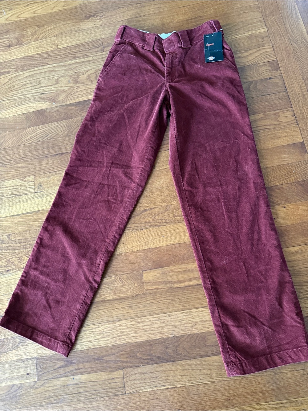 Dickies Men's Corduroy Pants in Burgundy